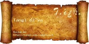 Tangl Éva névjegykártya