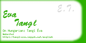 eva tangl business card