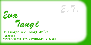 eva tangl business card